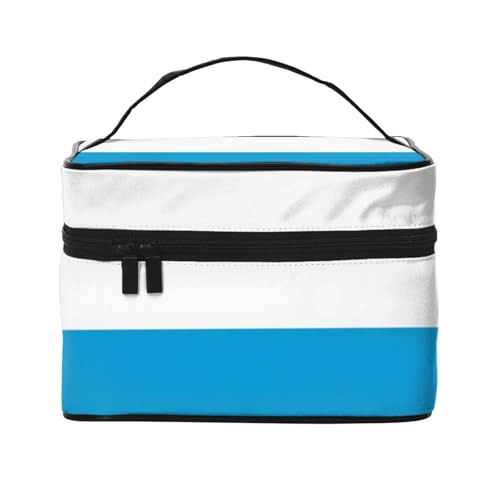 BOXILTD Cornwall Kosmetiktasche mit County-Flagge, große Kosmetiktasche für Damen, Reise-Make-up-Tasche für Zuhause, Fitnessstudio und lange Reisen, Schwarz, Bayerische Flagge, Einheitsgröße von BOXILTD