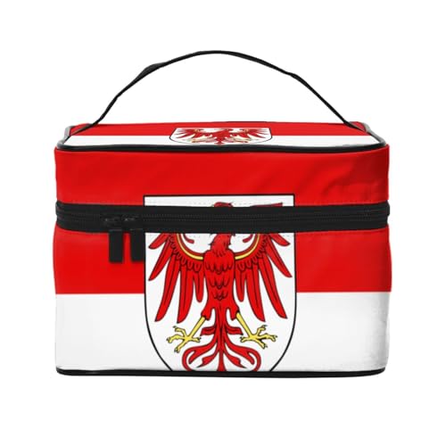 BOXILTD Cornwall Kosmetiktasche mit County-Flagge, große Kosmetiktasche für Damen, Reise-Make-up-Tasche für Zuhause, Fitnessstudio und lange Reisen, Schwarz, Brandenburger Flagge, Einheitsgröße BOXILTD Cornwall Kosmetiktasche mit County-Flagge, große Kosmetiktasche für Damen, Reise-Make-up-Tasche für Zuhause, Fitnessstudio und lange Reisen, Schwarz, Brandenburger Flagge, Einheitsgröße von BOXILTD