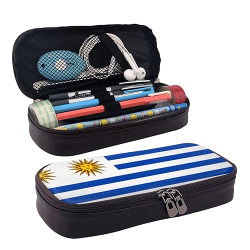 BOXILTD Federmäppchen aus Leder mit Uruguay-Flagge – Mehrzweck-Federmäppchen mit Reißverschluss, ein niedlicher Stifthalter, geeignet für die Arbeit BOXILTD Federmäppchen aus Leder mit Uruguay-Flagge – Mehrzweck-Federmäppchen mit Reißverschluss, ein niedlicher Stifthalter, geeignet für die Arbeit von BOXILTD