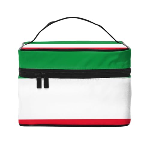 BOXILTD Flagge des Kantons Mecklenburg Große Kosmetiktasche für Damen - Reise Make-up Tasche für Zuhause, Fitnessstudio und lange Reisen, Schwarz, Flagge Nordrhein-Westfalen, Einheitsgröße von BOXILTD