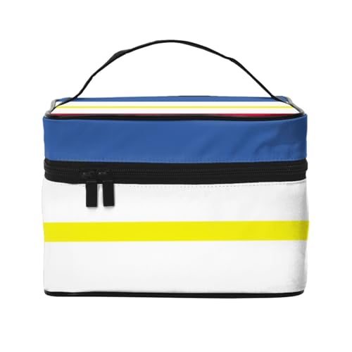 BOXILTD Flagge des Kantons Mecklenburg Große Kosmetiktasche für Damen - Reise Make-up Tasche für Zuhause, Fitnessstudio und lange Reisen, Schwarz, Flagge des Kantons Mecklenburg, Einheitsgröße BOXILTD Flagge des Kantons Mecklenburg Große Kosmetiktasche für Damen - Reise Make-up Tasche für Zuhause, Fitnessstudio und lange Reisen, Schwarz, Flagge des Kantons Mecklenburg, Einheitsgröße von BOXILTD