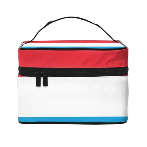 BOXILTD Flagge des Kantons Mecklenburg Große Kosmetiktasche für Damen - Reise Make-up Tasche für Zuhause, Fitnessstudio und lange Reisen, Schwarz, Flagge von Luxemburg, Einheitsgröße BOXILTD Flagge des Kantons Mecklenburg Große Kosmetiktasche für Damen - Reise Make-up Tasche für Zuhause, Fitnessstudio und lange Reisen, Schwarz, Flagge von Luxemburg, Einheitsgröße von BOXILTD
