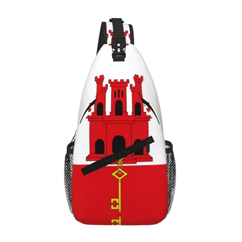 BOXILTD Flagge von Hessen Crossbody Bag für Damen & Herren Rucksack Sling Bag Reise Wandern Brusttasche Arbeit & Reisen, Flagge von Gibraltar, Einheitsgröße BOXILTD Flagge von Hessen Crossbody Bag für Damen & Herren Rucksack Sling Bag Reise Wandern Brusttasche Arbeit & Reisen, Flagge von Gibraltar, Einheitsgröße von BOXILTD