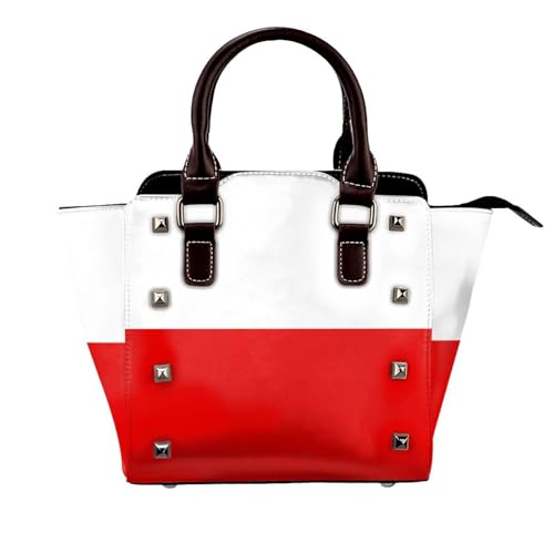 BOXILTD Flagge von Thüringen Nieten Handtasche für Frauen - Damen Große Crossbody Tasche Leder Handtasche Geeignet für Tägliche Reisen, Schwarz BOXILTD Flagge von Thüringen Nieten Handtasche für Frauen - Damen Große Crossbody Tasche Leder Handtasche Geeignet für Tägliche Reisen, Schwarz von BOXILTD
