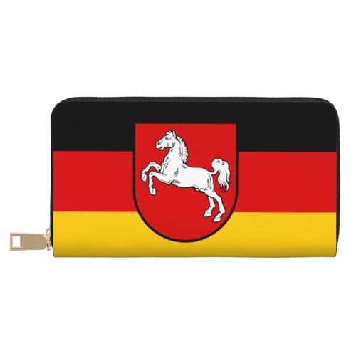 BOXILTD Geldbörse aus Leder mit Flagge des Kantons Sachsen-Anhalt für Damen und Herren – lange Geldbörse mit Reißverschluss, großes Fassungsvermögen, Kreditkartenetui, Reisebrieftaschen, Flagge BOXILTD Geldbörse aus Leder mit Flagge des Kantons Sachsen-Anhalt für Damen und Herren – lange Geldbörse mit Reißverschluss, großes Fassungsvermögen, Kreditkartenetui, Reisebrieftaschen, Flagge von BOXILTD