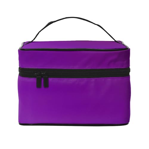 BOXILTD Große Kosmetiktasche für Damen, Motiv: Flagge von Irland, Reise-Make-up-Tasche für Zuhause, Fitnessstudio und lange Reisen, Schwarz, Dunkelviolett, Einheitsgröße von BOXILTD