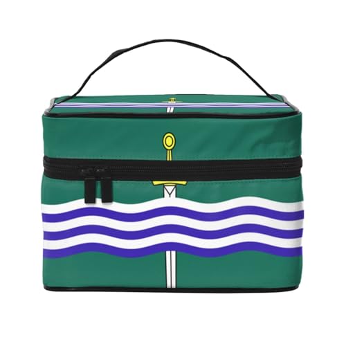BOXILTD Große Kosmetiktasche für Damen, Motiv: Saarlandflaggen, Reise-Make-up-Tasche für Zuhause, Fitnessstudio und lange Reisen, Schwarz, Peterborough-Flagge, Einheitsgröße BOXILTD Große Kosmetiktasche für Damen, Motiv: Saarlandflaggen, Reise-Make-up-Tasche für Zuhause, Fitnessstudio und lange Reisen, Schwarz, Peterborough-Flagge, Einheitsgröße von BOXILTD