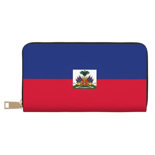 BOXILTD Hellblaue Ledergeldbörse für Damen und Herren – lange Geldbörse mit Reißverschluss, großes Fassungsvermögen, Kreditkartenhalter, Reisegepäck, Haitianische Flagge, Einheitsgröße BOXILTD Hellblaue Ledergeldbörse für Damen und Herren – lange Geldbörse mit Reißverschluss, großes Fassungsvermögen, Kreditkartenhalter, Reisegepäck, Haitianische Flagge, Einheitsgröße von BOXILTD