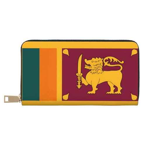 BOXILTD Ledergeldbörse mit Thüringen-Flagge für Damen und Herren – lange Geldbörse mit Reißverschluss, großes Fassungsvermögen, Kreditkartenhalter, Reisegepäck, Flagge von Sri Lanka, One Size BOXILTD Ledergeldbörse mit Thüringen-Flagge für Damen und Herren – lange Geldbörse mit Reißverschluss, großes Fassungsvermögen, Kreditkartenhalter, Reisegepäck, Flagge von Sri Lanka, One Size von BOXILTD