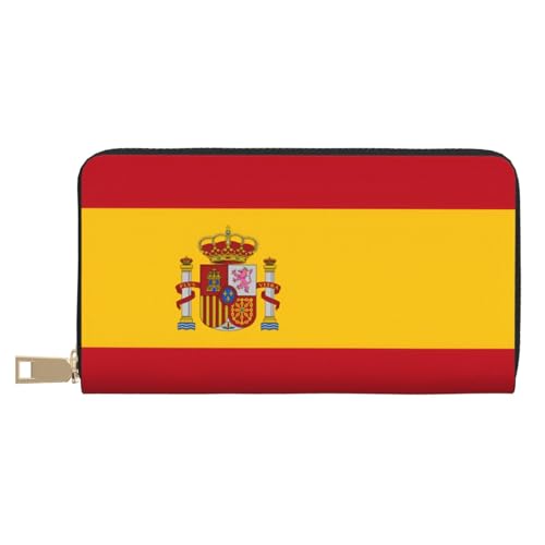 BOXILTD Ledergeldbörse mit Thüringen-Flagge für Damen und Herren – lange Geldbörse mit Reißverschluss, großes Fassungsvermögen, Kreditkartenhalter, Reisegepäck, Spanische Flagge, Einheitsgröße BOXILTD Ledergeldbörse mit Thüringen-Flagge für Damen und Herren – lange Geldbörse mit Reißverschluss, großes Fassungsvermögen, Kreditkartenhalter, Reisegepäck, Spanische Flagge, Einheitsgröße von BOXILTD