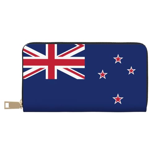 BOXILTD Ohio Geldbörse aus Leder mit Staatsflagge für Damen und Herren, langer Reißverschluss, großes Fassungsvermögen, Kreditkartenhalter, Reisegepäck, Neuseeland-Flagge, Einheitsgröße BOXILTD Ohio Geldbörse aus Leder mit Staatsflagge für Damen und Herren, langer Reißverschluss, großes Fassungsvermögen, Kreditkartenhalter, Reisegepäck, Neuseeland-Flagge, Einheitsgröße von BOXILTD