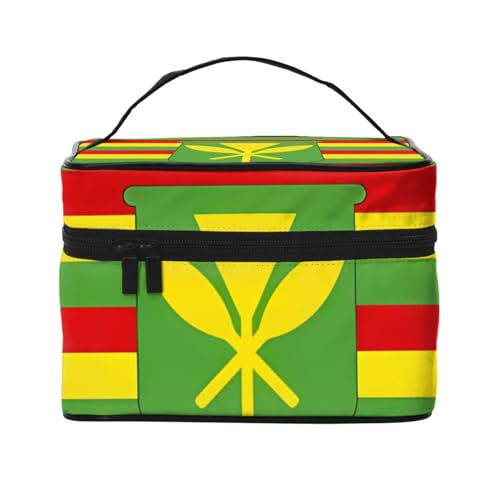 BOXILTD Ohio Kosmetiktasche mit Staatsflagge, große Kosmetiktasche für Damen, Reise-Make-up-Tasche für Zuhause, Fitnessstudio und lange Reisen, Schwarz, Hawaiianische Flagge, Einheitsgröße BOXILTD Ohio Kosmetiktasche mit Staatsflagge, große Kosmetiktasche für Damen, Reise-Make-up-Tasche für Zuhause, Fitnessstudio und lange Reisen, Schwarz, Hawaiianische Flagge, Einheitsgröße von BOXILTD