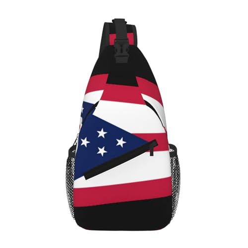 BOXILTD Ohio Umhängetasche mit Staatsflagge für Damen und Herren, Rucksack, Schultertasche, Reisen, Wandern, Brusttasche, Arbeit und Reisen, Ohio State Flag, Einheitsgröße BOXILTD Ohio Umhängetasche mit Staatsflagge für Damen und Herren, Rucksack, Schultertasche, Reisen, Wandern, Brusttasche, Arbeit und Reisen, Ohio State Flag, Einheitsgröße von BOXILTD