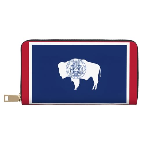 BOXILTD Soaring Eagle Geldbörse aus Leder für Damen und Herren – lange Geldbörse mit Reißverschluss, großes Fassungsvermögen, Kreditkartenhalter, Reisegepäck, Flagge des Bundesstaates Wyoming, One BOXILTD Soaring Eagle Geldbörse aus Leder für Damen und Herren – lange Geldbörse mit Reißverschluss, großes Fassungsvermögen, Kreditkartenhalter, Reisegepäck, Flagge des Bundesstaates Wyoming, One von BOXILTD