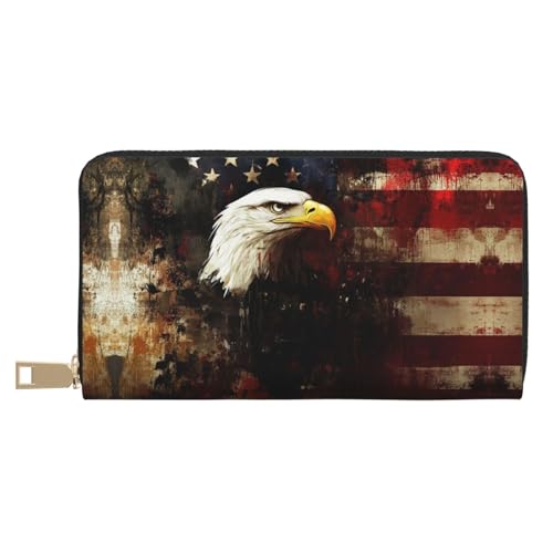 BOXILTD Soaring Eagle Geldbörse aus Leder für Damen und Herren – lange Geldbörse mit Reißverschluss, großes Fassungsvermögen, Kreditkartenhalter, Reisegepäck, North American Eagle, Einheitsgröße, 100 BOXILTD Soaring Eagle Geldbörse aus Leder für Damen und Herren – lange Geldbörse mit Reißverschluss, großes Fassungsvermögen, Kreditkartenhalter, Reisegepäck, North American Eagle, Einheitsgröße, 100 von BOXILTD