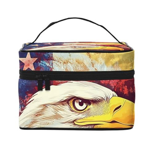 BOXILTD Soaring Eagle Große Kosmetiktasche für Frauen – Reise-Make-up-Tasche für Zuhause, Fitnessstudio und lange Reisen, Schwarz, Schöner Adler, Einheitsgröße BOXILTD Soaring Eagle Große Kosmetiktasche für Frauen – Reise-Make-up-Tasche für Zuhause, Fitnessstudio und lange Reisen, Schwarz, Schöner Adler, Einheitsgröße von BOXILTD