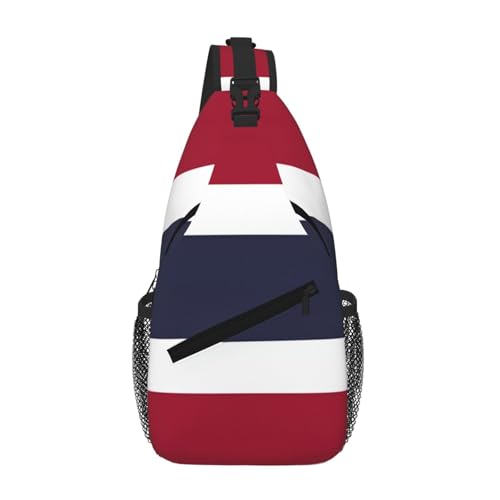 BOXILTD Umhängetasche mit West Virginia-Flagge, für Damen und Herren, Rucksack, Schultertasche, Reisen, Wandern, Brusttasche, Arbeit und Reisen, Flagge Thailands, Einheitsgröße von BOXILTD