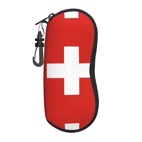 BOXILTD Weiches Brillenetui für Damen und Herren - Universelles Sonnenbrillenetui mit Reißverschluss, Schutzhülle für Brillen, Schweizer Flagge, Einheitsgröße BOXILTD Weiches Brillenetui für Damen und Herren - Universelles Sonnenbrillenetui mit Reißverschluss, Schutzhülle für Brillen, Schweizer Flagge, Einheitsgröße von BOXILTD