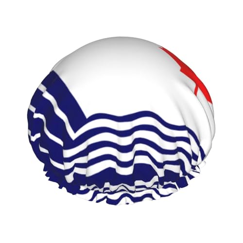 Die Flagge von Scarborough Duschhauben für Frauen, wiederverwendbare Duschhaube, perfekte Duschhauben für langes Haar und den täglichen Gebrauch von BOXILTD