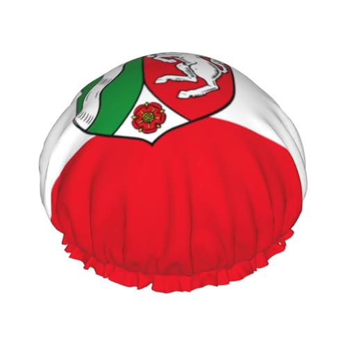 Duschhauben mit Flagge von Nordrhein Westfalen für Frauen, wiederverwendbare Duschhaube, perfekte Duschhauben für langes Haar und den täglichen Gebrauch Duschhauben mit Flagge von Nordrhein Westfalen für Frauen, wiederverwendbare Duschhaube, perfekte Duschhauben für langes Haar und den täglichen Gebrauch von BOXILTD