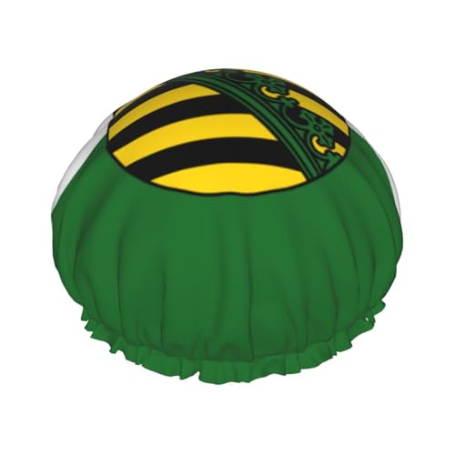 Duschhauben mit Sachsenflagge für Frauen, wiederverwendbare Duschhaube, perfekte Duschhauben für lange Haare und den täglichen Gebrauch Duschhauben mit Sachsenflagge für Frauen, wiederverwendbare Duschhaube, perfekte Duschhauben für lange Haare und den täglichen Gebrauch von BOXILTD