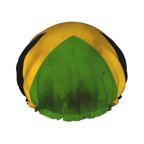 Duschhauben mit alter jamaikanischer Flagge für Frauen, wiederverwendbare Duschhaube, perfekte Duschhauben für langes Haar und den täglichen Gebrauch Duschhauben mit alter jamaikanischer Flagge für Frauen, wiederverwendbare Duschhaube, perfekte Duschhauben für langes Haar und den täglichen Gebrauch von BOXILTD