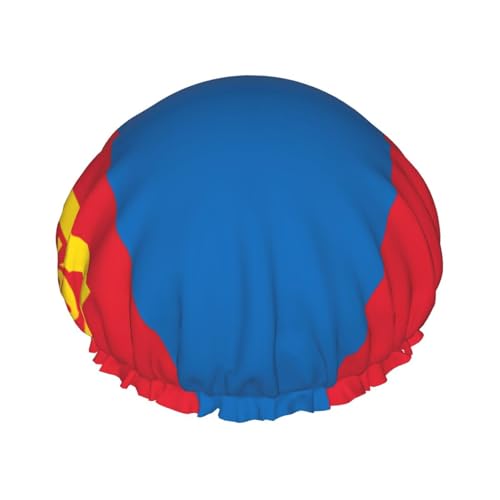 Duschhauben mit mongolischer Flagge für Frauen, wiederverwendbare Duschhaube, perfekte Duschhauben für lange Haare und den täglichen Gebrauch Duschhauben mit mongolischer Flagge für Frauen, wiederverwendbare Duschhaube, perfekte Duschhauben für lange Haare und den täglichen Gebrauch von BOXILTD