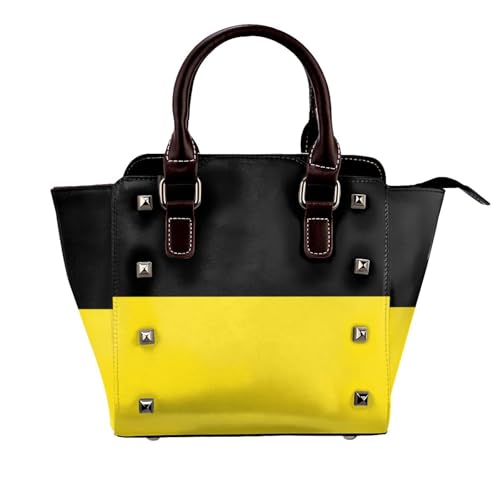 Flagge Baden-Württemberg Nieten Handtasche Damen Groß Crossbody Tasche Leder Handtasche Geeignet für Tägliche Reisen Schwarz Flagge Baden-Württemberg Nieten Handtasche Damen Groß Crossbody Tasche Leder Handtasche Geeignet für Tägliche Reisen Schwarz von BOXILTD