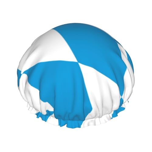 Flagge der bayerischen Raute Variante Duschhauben für Frauen, wiederverwendbare Duschhaube, perfekte Duschhauben für lange Haare und den täglichen Gebrauch Flagge der bayerischen Raute Variante Duschhauben für Frauen, wiederverwendbare Duschhaube, perfekte Duschhauben für lange Haare und den täglichen Gebrauch von BOXILTD