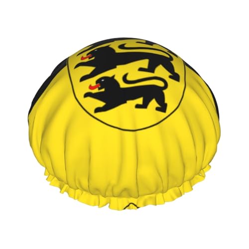 Flagge des Landes Baden-Württemberg Duschhauben für Frauen, wiederverwendbare Duschhaube, perfekte Duschhauben für lange Haare und den täglichen Gebrauch Flagge des Landes Baden-Württemberg Duschhauben für Frauen, wiederverwendbare Duschhaube, perfekte Duschhauben für lange Haare und den täglichen Gebrauch von BOXILTD