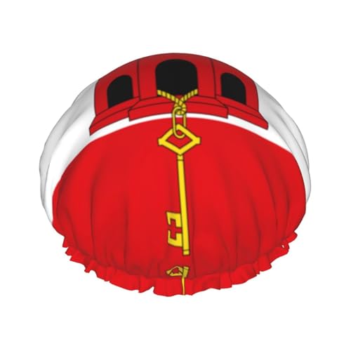 Flagge von Gibraltar Duschhauben für Frauen, wiederverwendbare Duschhaube, perfekte Duschhauben für langes Haar und den täglichen Gebrauch Flagge von Gibraltar Duschhauben für Frauen, wiederverwendbare Duschhaube, perfekte Duschhauben für langes Haar und den täglichen Gebrauch von BOXILTD