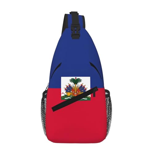 Hellblaue Umhängetasche für Damen und Herren, Rucksack, Schultertasche, Reisen, Wandern, Brusttasche, Arbeit und Reisen, Haitianische Flagge, Einheitsgröße Hellblaue Umhängetasche für Damen und Herren, Rucksack, Schultertasche, Reisen, Wandern, Brusttasche, Arbeit und Reisen, Haitianische Flagge, Einheitsgröße von BOXILTD