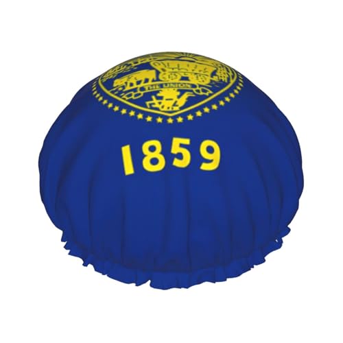 Oregon State Flag Duschhauben für Frauen, wiederverwendbare Duschhaube, perfekte Duschhauben für langes Haar und den täglichen Gebrauch Oregon State Flag Duschhauben für Frauen, wiederverwendbare Duschhaube, perfekte Duschhauben für langes Haar und den täglichen Gebrauch von BOXILTD