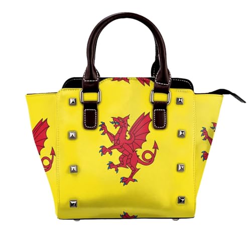 South Carolina Flag Nieten Handtasche für Frauen - Damen Große Crossbody Tasche Leder Handtasche Geeignet für tägliche Reisen, Schwarz, Somerset County Flagge, Einheitsgröße South Carolina Flag Nieten Handtasche für Frauen - Damen Große Crossbody Tasche Leder Handtasche Geeignet für tägliche Reisen, Schwarz, Somerset County Flagge, Einheitsgröße von BOXILTD