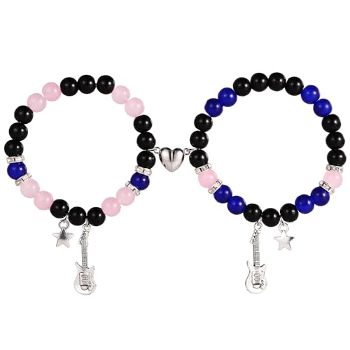 2 Stück TV Girl Armband, Magnetisches Armband Paard Liebes-Magnetarmbänder TV-Mädchen-Armband-Charms Beste Freundschaftsarmbänder zum Geburtstag Valentinstag Hochzeit Geschenk von BOXOB