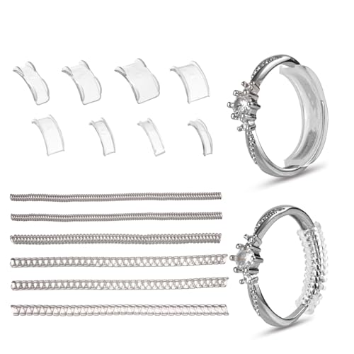 BOXOB 14stk Ring Anpasser für Große Ringe, Unsichtbare Transparente Ring Schutzspacer Rutschfest und Drehsicher Geeignet für Frauen und Männer von BOXOB
