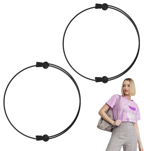 BOXOB 2 Stück Tuck Gürtel, 115cm Groß Schwarz Verstellbares Band Kleidungsband Dehnbar Elastische Seile Gürtel für T-Shirt Hemd Crop Top DIY-Kleidung von BOXOB