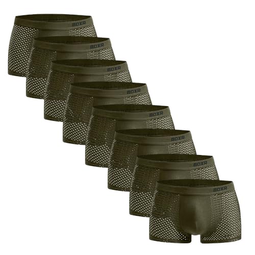 BOXR Bambus Boxershorts Herren 8er Pack – Atmungsaktiv & Ultraweich, Hautfreundlich & Elastisch, Perfekte Passform, Unterwäsche Herren Unterhosen Männer, Perfekt für Alltag & Sport (Gr. S–3XL) von BOXR Underwear