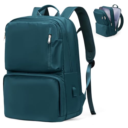 BOXSAM Handgepäck Rucksack 45x36x20 Easyjet, Travel Backpack 40x20x25 für Ryanair Wanderrucksack für Damen Herren, Flugzeug Carry-Ons Reiserucksack Casual Dayback Wasserdicht Business Rucksack,Blau. von BOXSAM