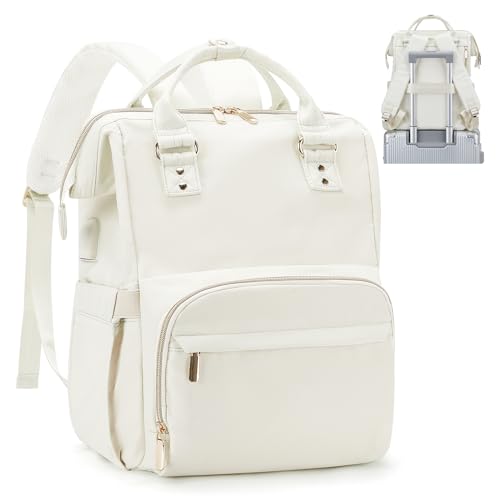 Handgepäck Rucksack 45x36x20 Easyjet, Travel Backpack 40x20x25 für Ryanair Wanderrucksack für Damen Herren, Flugzeug Carry-Ons Reiserucksack Casual Dayback Wasserdicht Business Rucksack, Beige von BOXSAM