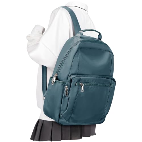 BOXSAM Schulrucksack Damen, Leichter Wasserabweisend Schultaschen 14 Zoll Laptop Rucksack für Mädchen im Teenageralter, Causal Travel Bookbag College Boys Men Work Daypack PeacockBlue von BOXSAM