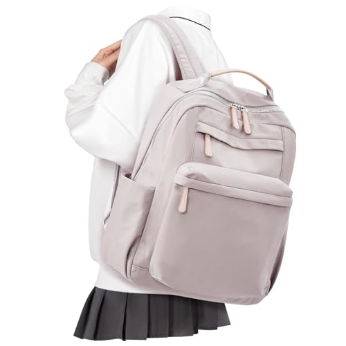 BOXSAM Schulrucksack Damen, Leichter Wasserabweisend Schultaschen 14 Zoll Laptop Rucksack für Mädchen im Teenageralter, Causal Travel Bookbag College Boys Men Work Daypack Lila von BOXSAM