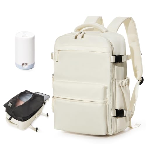 BOXSAM Vakuum Rucksack Handgepäck Flugzeug Tasche Airbag mit Vakuumsystem Reisen Tagesrucksack Ryanair 40x20x25 Rucksack Damen Vacuum Reiserucksack mit Pumpe Wasserdicht Herren Vakuum Koffer.Beige BOXSAM Vakuum Rucksack Handgepäck Flugzeug Tasche Airbag mit Vakuumsystem Reisen Tagesrucksack Ryanair 40x20x25 Rucksack Damen Vacuum Reiserucksack mit Pumpe Wasserdicht Herren Vakuum Koffer.Beige von BOXSAM