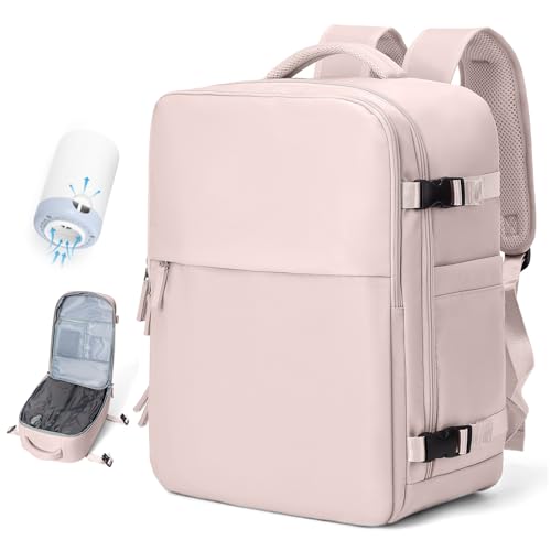 BOXSAM Vakuum Rucksack Handgepäck Airbag mit Pumpe Travel Vacuum Backpack Reisen Tagesrucksack Wasserdicht Damen Herren Vacpack Tasche Flugzeug Reiserucksack mit Vakuumsystem Rosa. BOXSAM Vakuum Rucksack Handgepäck Airbag mit Pumpe Travel Vacuum Backpack Reisen Tagesrucksack Wasserdicht Damen Herren Vacpack Tasche Flugzeug Reiserucksack mit Vakuumsystem Rosa. von BOXSAM