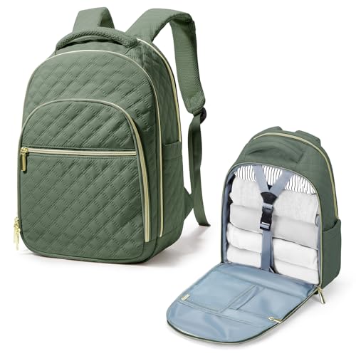 Handgepäck Rucksack 45x36x20 Easyjet, Travel Backpack 40x20x25 für Ryanair Wanderrucksack für Damen Herren, Flugzeug Carry-Ons Reiserucksack Casual Dayback Wasserdicht Business Rucksack, Grün.. von BOXSAM