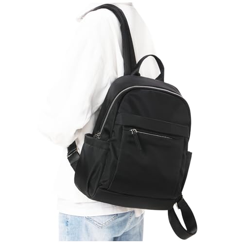 Kleiner Rucksack Damen, Wasserdicht Cityrucksack Mini Rucksack Daypacks Damen-rucksackhandtaschen Elegant Tagesrucksack Modern Backpack Women für Lässig Reise Arbeit,Schwarz von BOXSAM