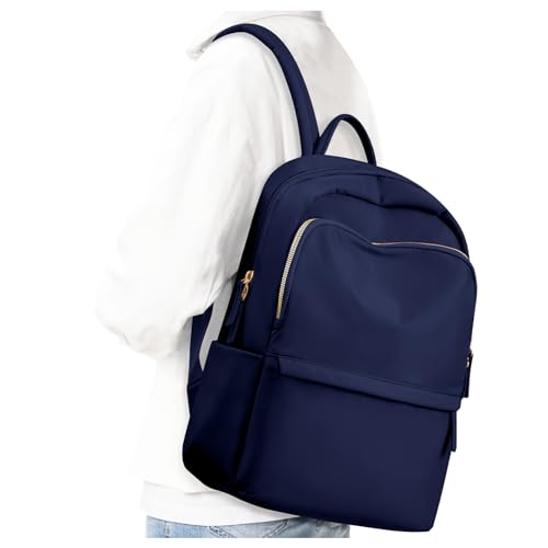 Kleiner Rucksack Damen, Wasserdicht Cityrucksack Mini Rucksack Daypacks Damen-rucksackhandtaschen Elegant Tagesrucksack Modern Backpack Women für Lässig Reise Arbeit Blau von BOXSAM