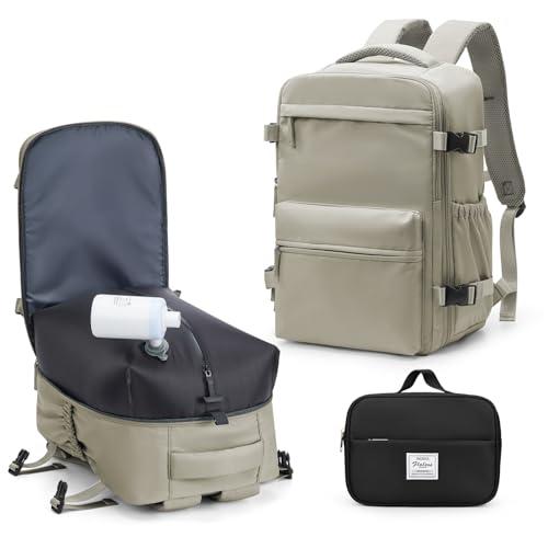 Vakuum Rucksack Handgepäck Flugzeug Tasche Airbag mit Vakuumsystem Reisen Tagesrucksack Esayjet 45x20x36 Rucksack Damen Vacuum Reiserucksack mit Pumpe Wasserdicht Herren Vakuum Koffer Braun. von BOXSAM