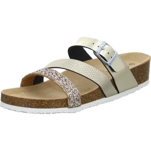 BOXX 1533/TOPGLITSKIN/LAM Damen Bio Pantolette, Größe 38 von BOXX