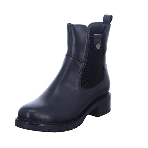 BOXX Damen Stiefelette ALBA-AW21 Damen Lederstiefelette Reisverschluss Schwarz (Black) Größe 38 EU von BOXX